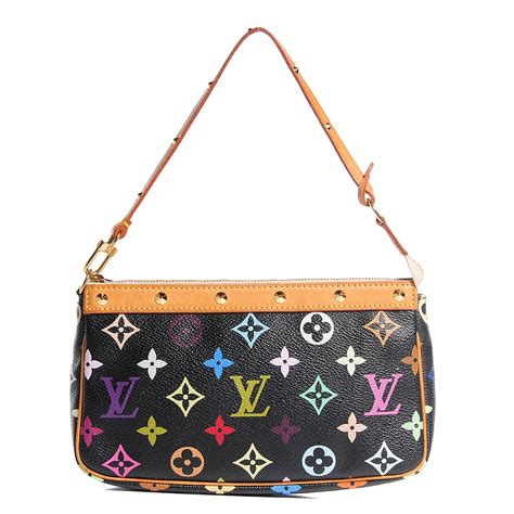 louis vuitton black multicolor pochette|3 piece louis vuitton bag.